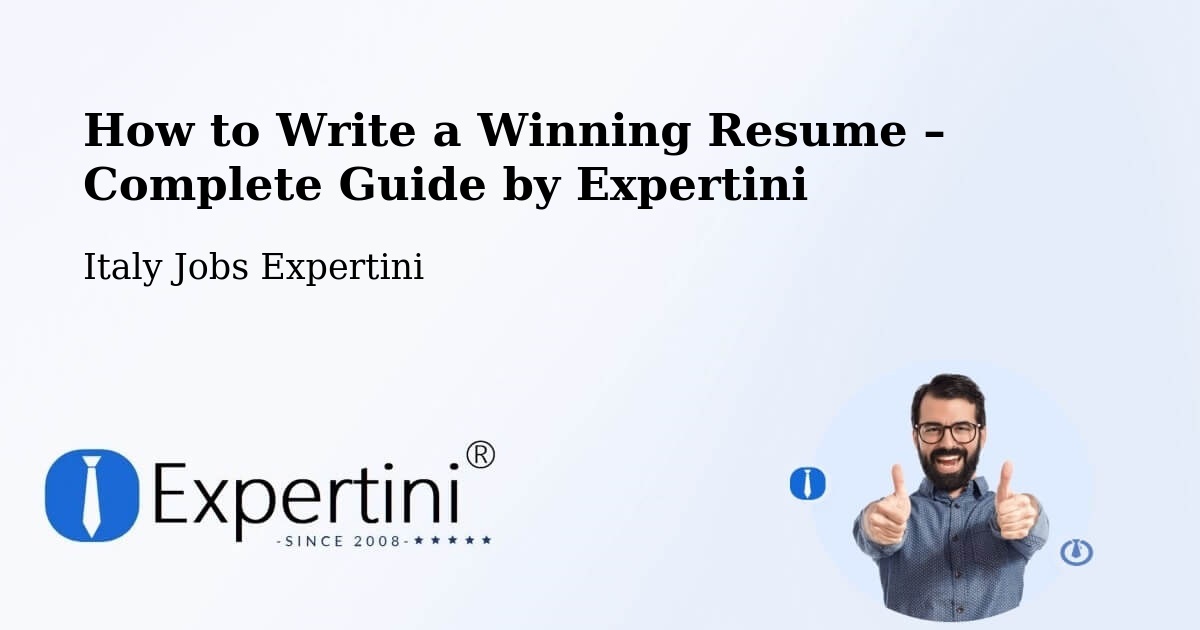 Resume Writing Guide for Job Seekers – Segrate - Segrate, Italy Jobs Expertini